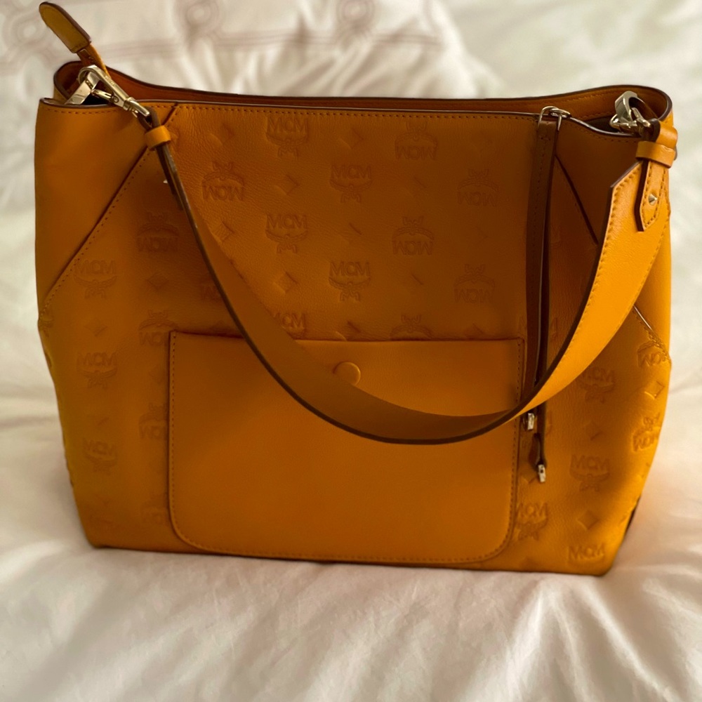 MCM Hobo Bag, Golden Mango